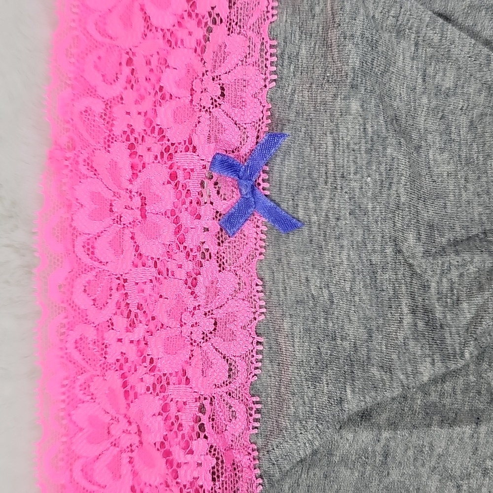 XHILARATION Womens Bikini Gray & Pink Large 12-14 - Picture 2 of 4